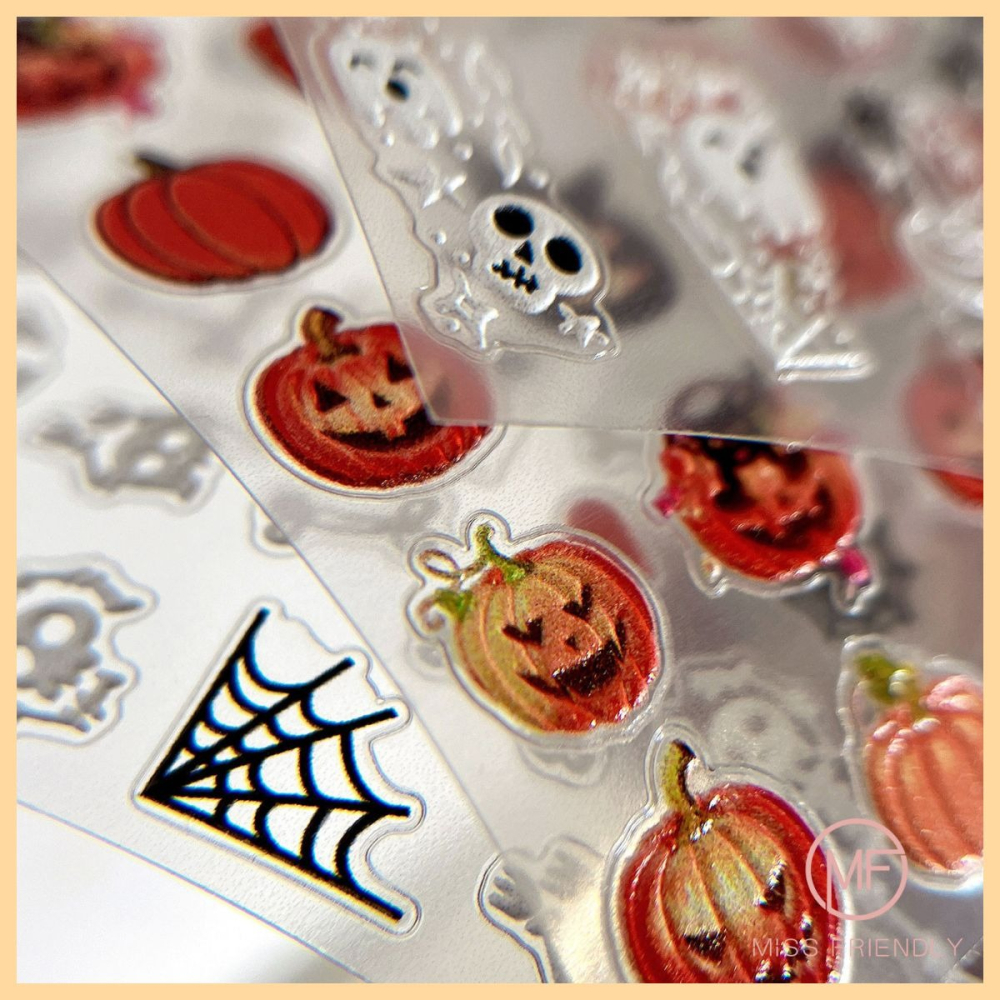 現貨 台灣 ✨ 萬聖節 萬聖節浮雕美甲貼 美甲貼 多巴胺塗鴉浮雕美甲貼紙 韓國新款東大門美甲店專用貼紙 兒童DIY 手作-細節圖3