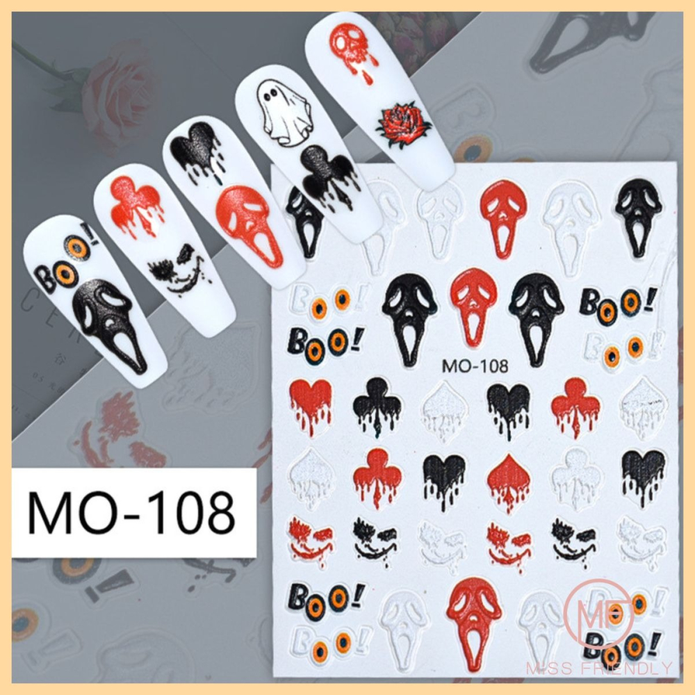 現貨 台灣 ✨ 萬聖節 萬聖節浮雕美甲貼 美甲貼 多巴胺塗鴉浮雕美甲貼紙 韓國新款東大門美甲店專用貼紙 兒童DIY 手作-細節圖6