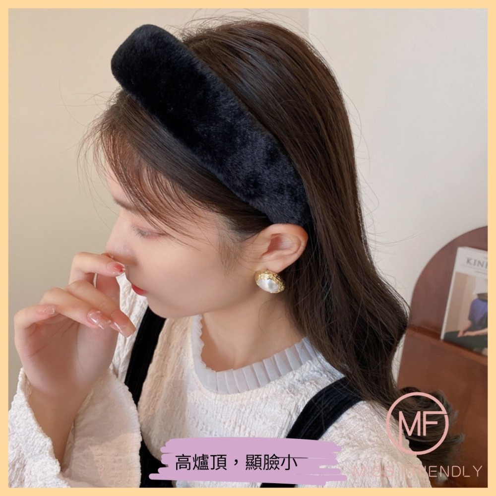現貨 台灣 ✨ 髮箍 韓國仿兔毛毛絨髮箍 聖誕節髪飾 韓系厚海綿髮箍 造型髮箍 洗臉髮箍 配件 秋冬新款 交換禮物-細節圖5