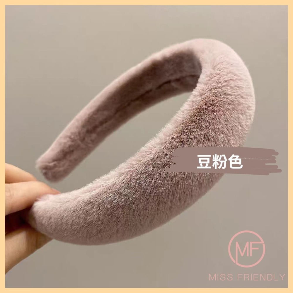現貨 台灣 ✨ 髮箍 韓國仿兔毛毛絨髮箍 聖誕節髪飾 韓系厚海綿髮箍 造型髮箍 洗臉髮箍 配件 秋冬新款 交換禮物-細節圖6