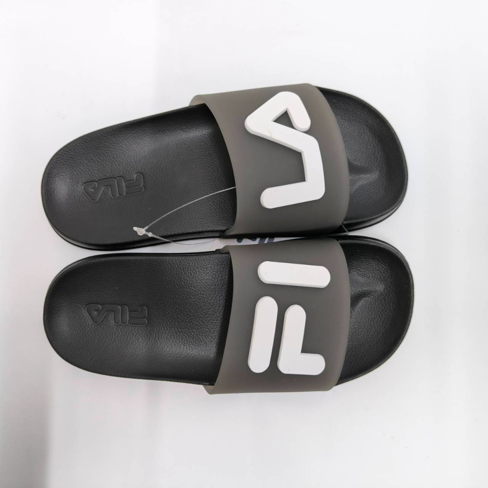 FILA 童鞋 防水拖鞋 休閒運動拖鞋  中大童 黑白經典配色 FILA LOGO 2-S831Y-001-細節圖6