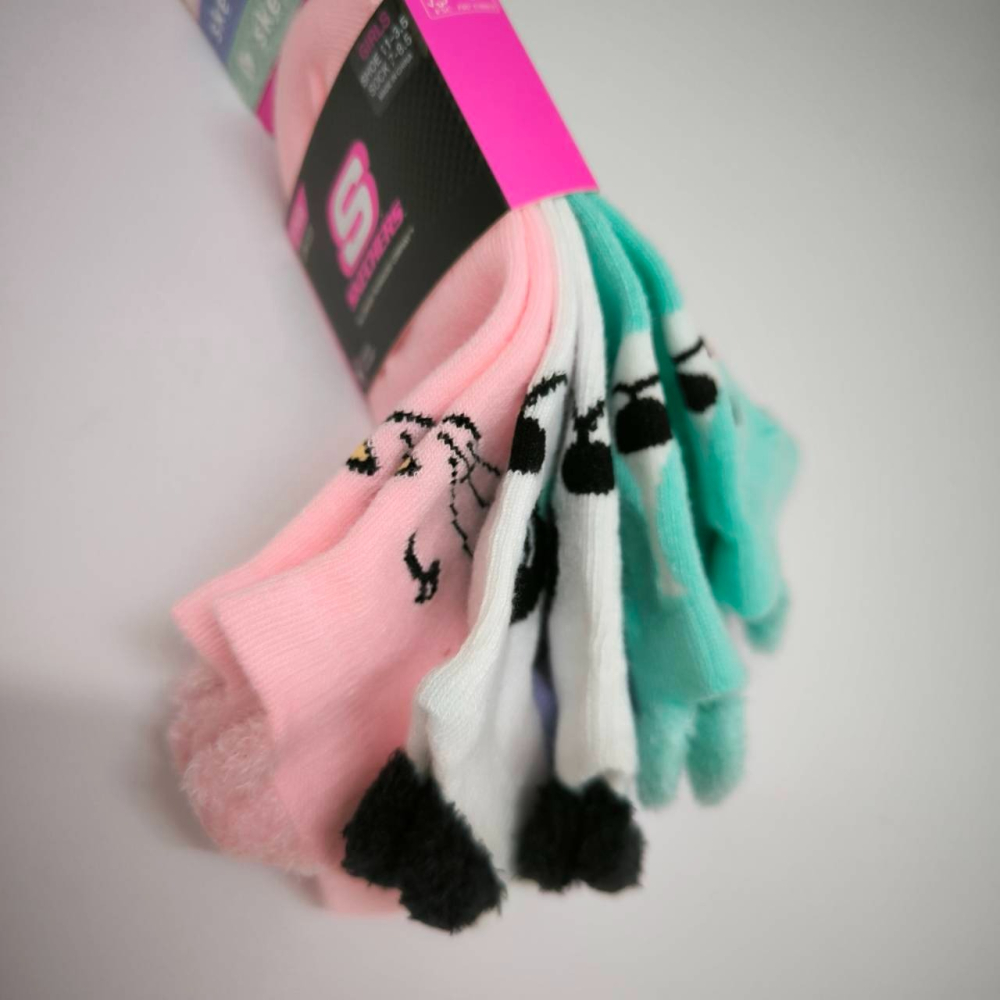 特價 SKECHERS 女童休閒踝襪  童襪 運動襪 六雙一組-細節圖2