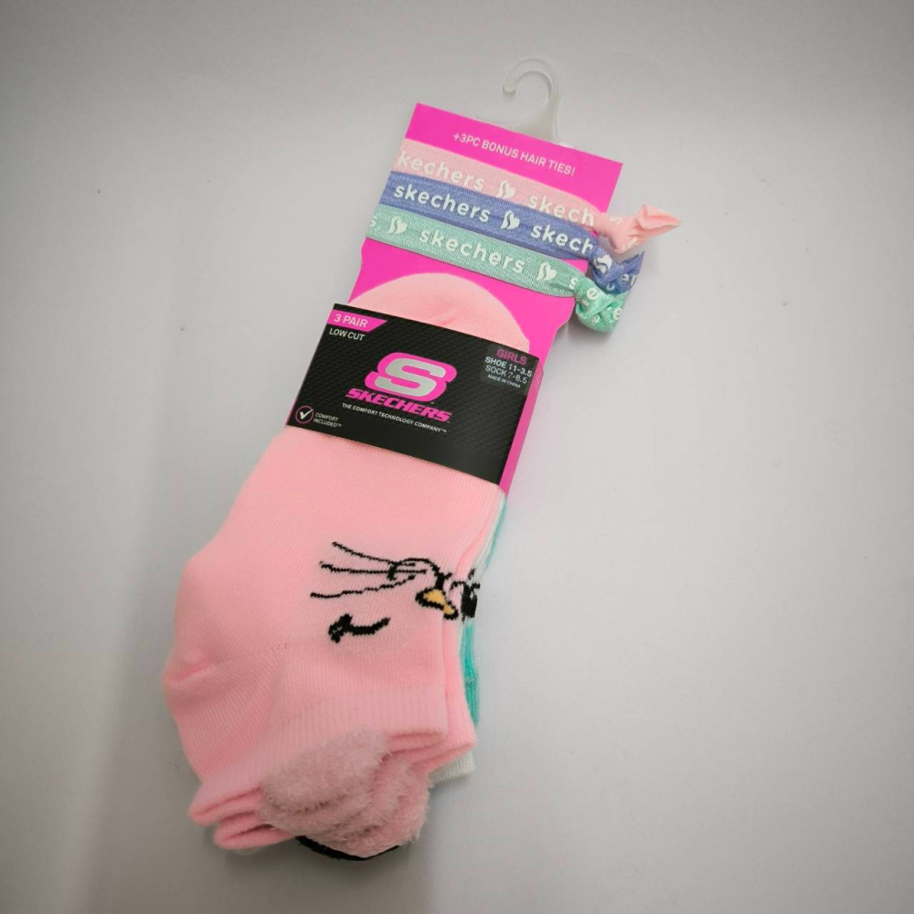 特價 SKECHERS 女童休閒踝襪  童襪 運動襪 六雙一組-細節圖8