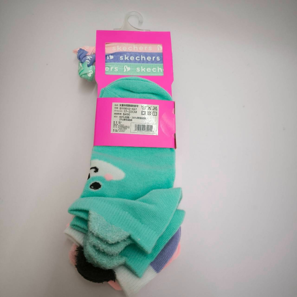 特價 SKECHERS 女童休閒踝襪  童襪 運動襪 六雙一組-細節圖11