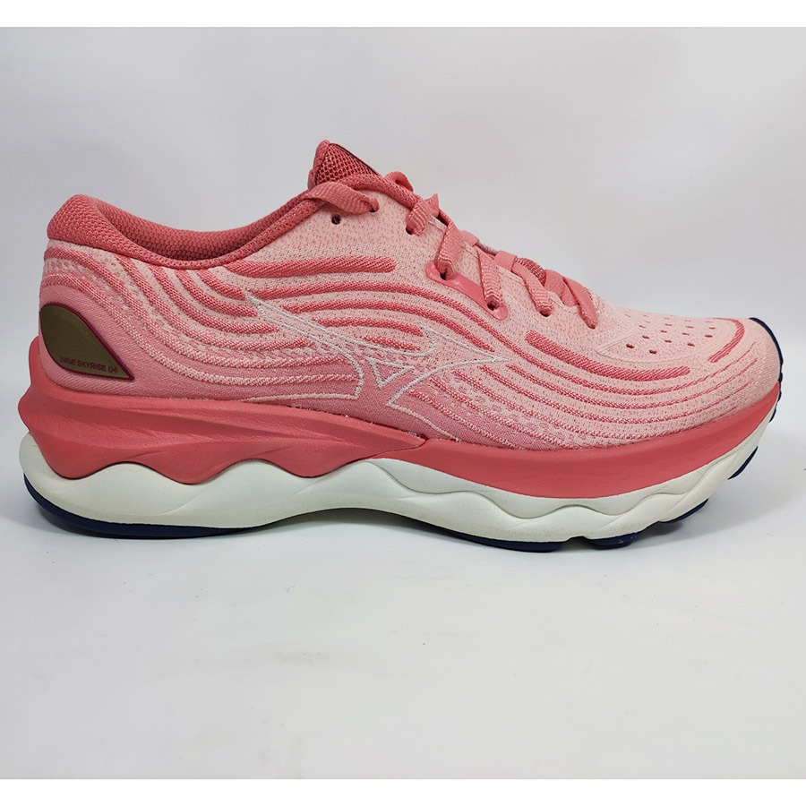 (E3) MIZUNO 美津濃女款 WAVE SKYRISE 4 緩衝避震慢跑鞋運動鞋 J1GD230923-細節圖4