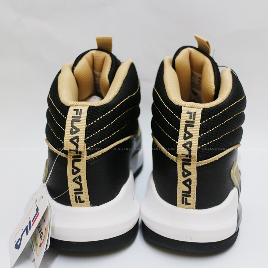 FILA 大童籃球鞋  BOA 旋鈕 免綁鞋帶  運動鞋  3-B801Z-088 黑金-細節圖6