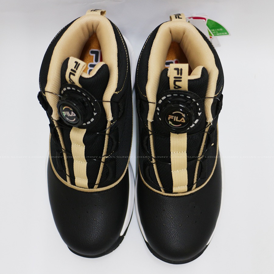 FILA 大童籃球鞋  BOA 旋鈕 免綁鞋帶  運動鞋  3-B801Z-088 黑金-細節圖7