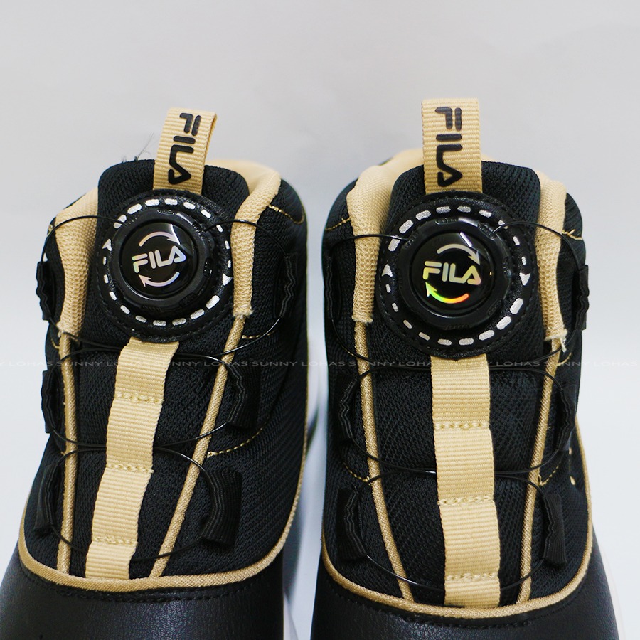 FILA 大童籃球鞋  BOA 旋鈕 免綁鞋帶  運動鞋  3-B801Z-088 黑金-細節圖9