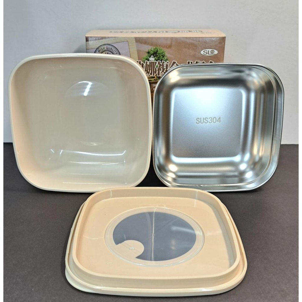 三榮 SenseRoad 雅典娜複合式餐盒 R-4100X PP 304不鏽鋼 台灣製-細節圖2