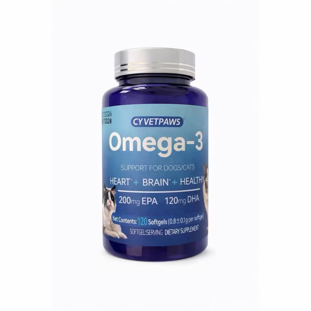 代購寵物魚油貓狗魚油🔥120顆美國原裝Omega-3純寵物魚油｜狗貓適用 獸醫推薦-規格圖3