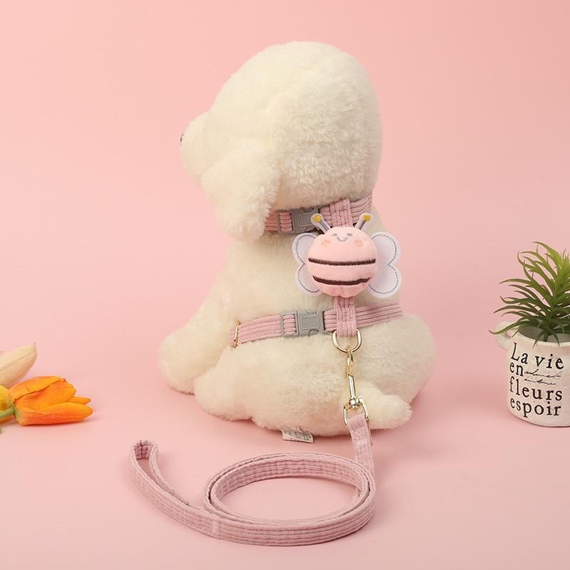 【台灣現貨】🔥小蜜蜂防掙脫牽引繩 貓狗通用🐱送牽繩 可愛 貓牽繩 胸背帶 貓咪牽引繩 遛貓繩-細節圖3