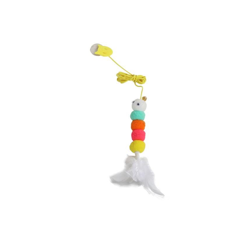 【台灣現貨】ig同款🔥彈力逗貓棒毛毛蟲 掛門彈力繩逗貓玩具 自嗨貓玩具 掛門逗貓棒 逗貓玩具 貓咪玩具 寵物玩具-細節圖4