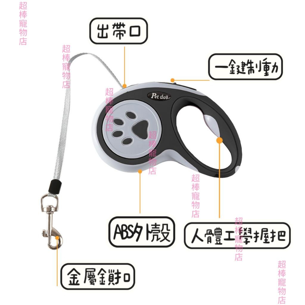 【在台現貨 當天寄出】 出口高品質🔥狗牽繩 伸縮牽繩 伸縮拉繩 寵物牽繩 牽引繩 貓牽繩 寵物牽繩 寵物外出牽繩 狗繩-細節圖3