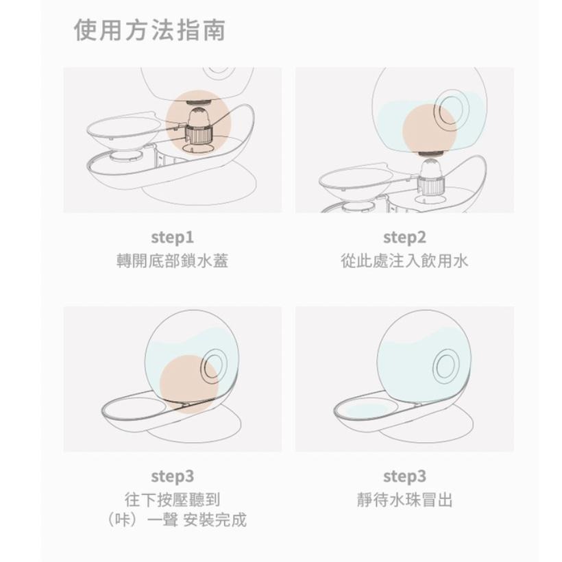 【超棒寵物】免運速發最新款⭐寵物自動蝸牛飲水機 2.8L 水盆水碗 不濕嘴 免插電 過濾 大容量-細節圖2