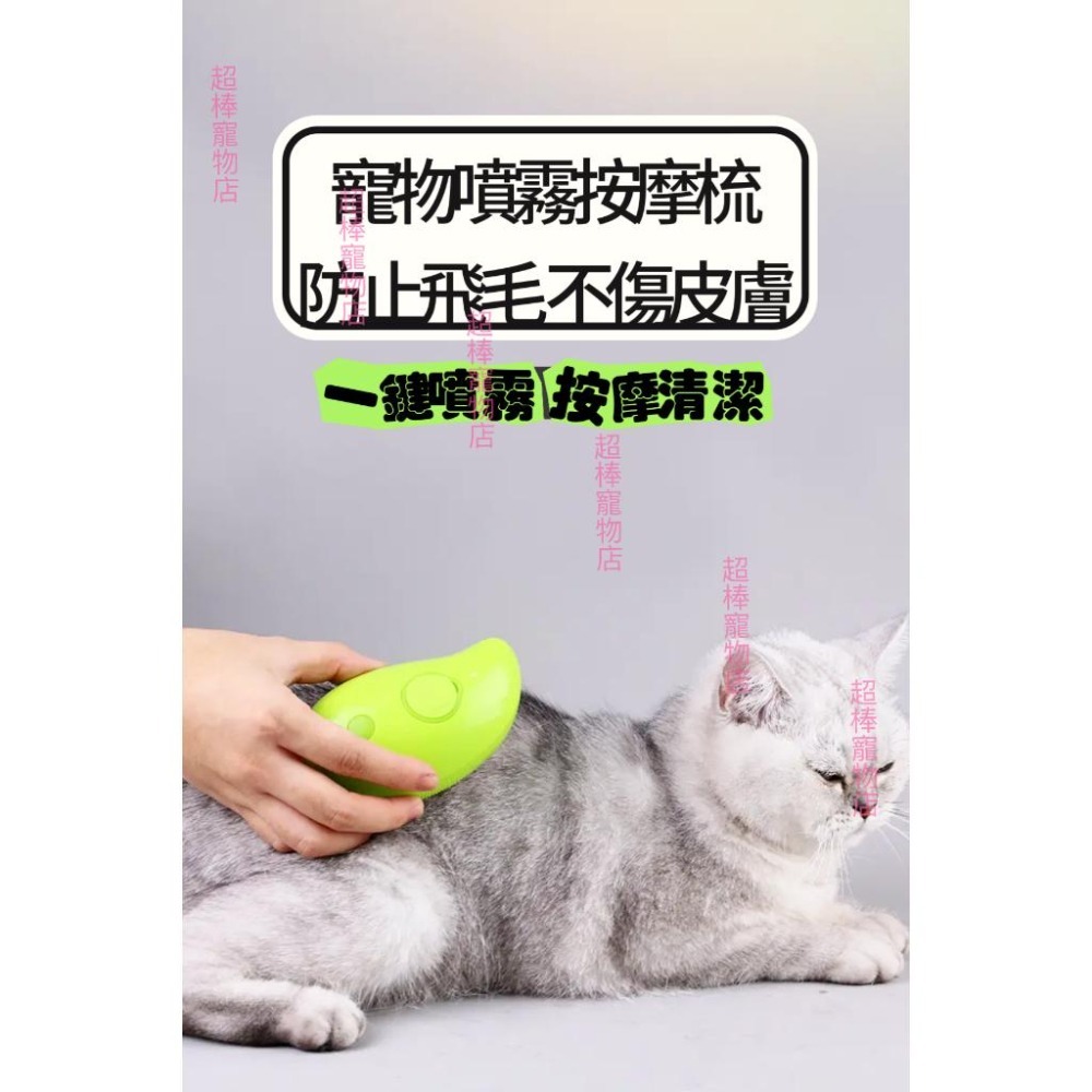 【超棒寵物店】現貨💗ig店主獨家寵物噴霧梳🔥貓狗噴霧按摩梳 一鍵噴霧防飛毛不傷皮膚 按摩洗澡 毛孩-細節圖2