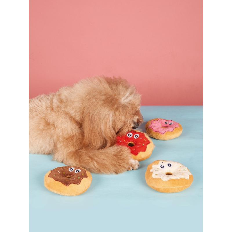 💗現貨秒發😍狗狗玩具 甜甜圈毛絨發聲玩具 寵物玩具 發聲玩具 貓狗玩具 狗狗超愛-細節圖2