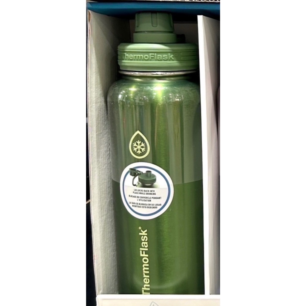 Costco好市多 ThermoFlask 不鏽鋼保冷瓶兩件組 單個約1.2L 保溫瓶 保冷 保冰 保溫 水壺 水瓶-規格圖5