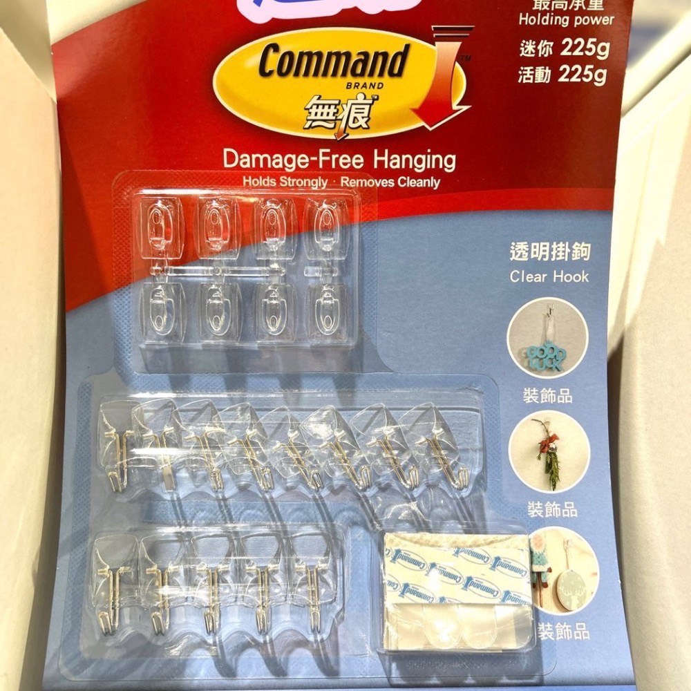 Costco好市多 3M 無痕掛鉤系列組 中型/大型/透明/畫框  removable hooks-細節圖4