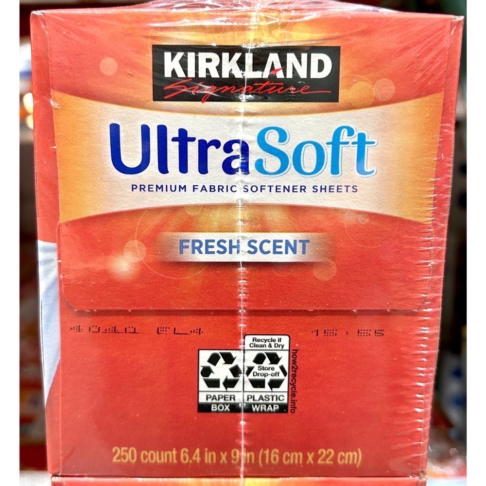 Costco好市多 科克蘭 KIRKLAND 烘衣柔軟去靜電紙 250張x2入 fabric softener-細節圖3