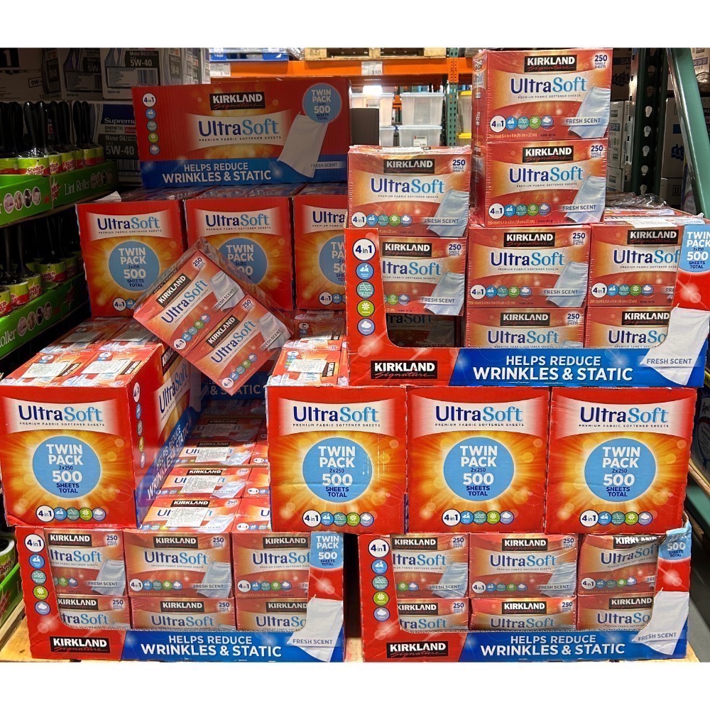 Costco好市多 科克蘭 KIRKLAND 烘衣柔軟去靜電紙 250張x2入 fabric softener-細節圖5