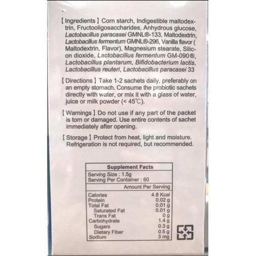 Costco好市多 景岳 舒敏安益生菌粉包 60包  genmont probiotic-細節圖3