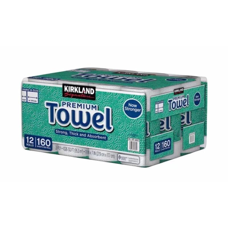 Costco好市多 Kirkland Signature 科克蘭 隨意撕特級廚房紙巾 160張 X 12捲-細節圖2