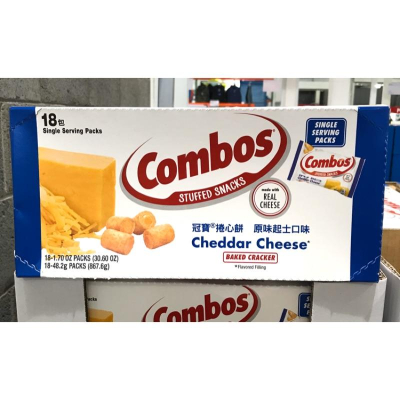 Costco好市多 Combos 冠寶起司捲心餅 48.2g X18包 cheese cracker