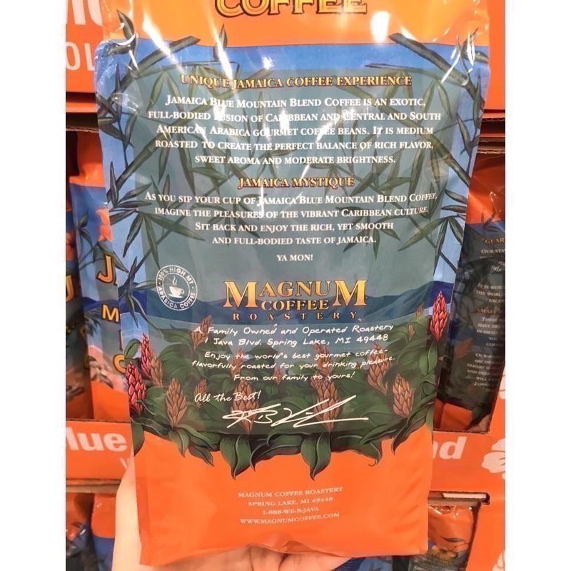 Costco好市多 MAGNUM 藍山調和咖啡豆 2磅/907g Jamaica blue mountain blend-細節圖5