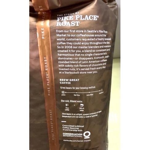 Costco好市多 Starbucks星巴克☕️派克市場 咖啡豆 1.13kg  pike place-細節圖4
