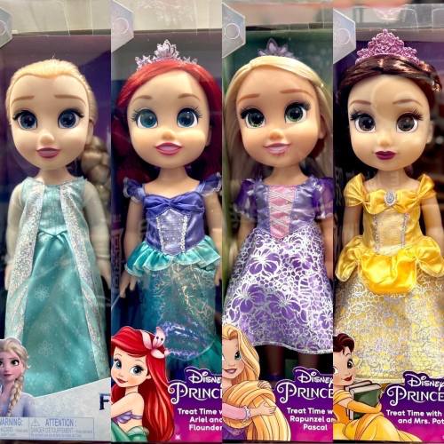 Disney迪士尼Q版公主👸含造型配件 冰雪奇緣艾莎 長髮公主樂佩 小美人魚愛莉兒 toddler doll