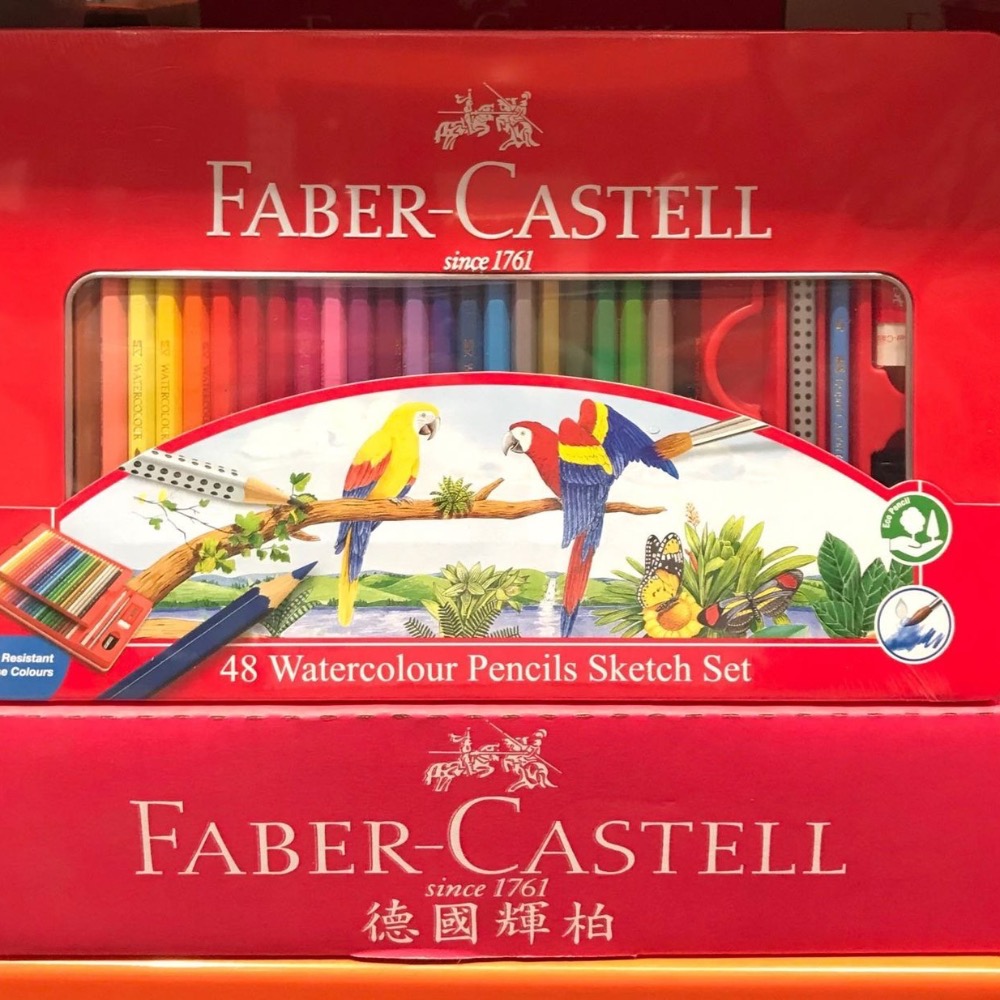 Costco好市多 FABER-CASTELL 輝柏48色水溶性彩色鉛筆 color pencils