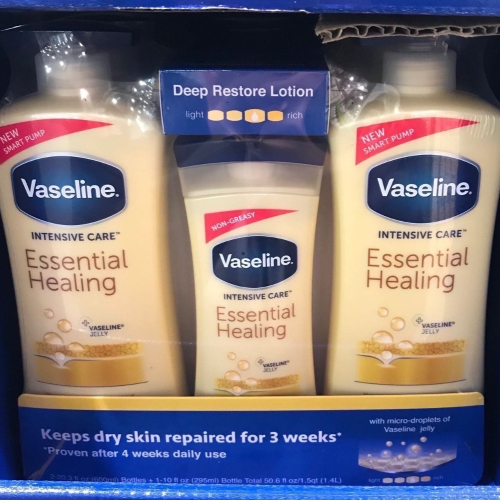 Costco好市多 VASELINE 凡士林 進口潤膚身體乳液三入 600ml x2 + 295ml x1 深層修護