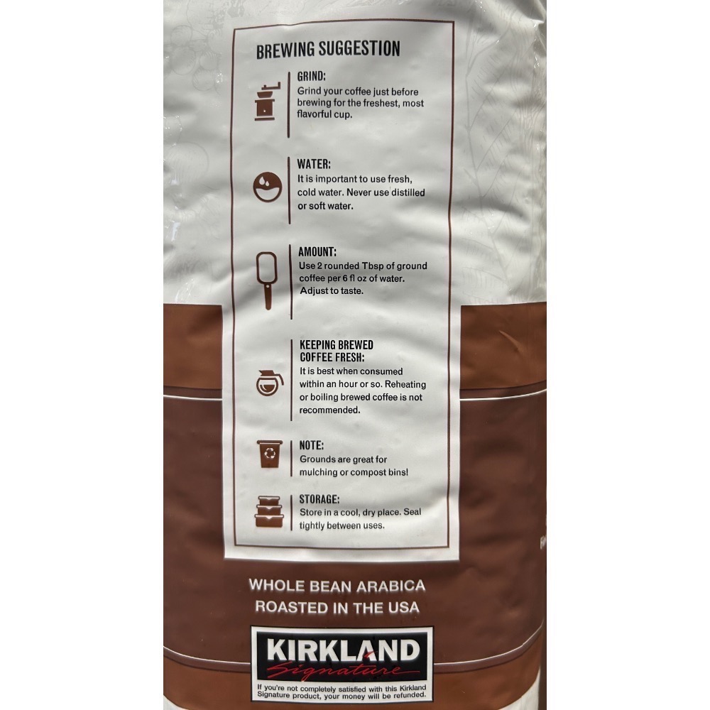 ￼Costco好市多 KIRKLAND 科克蘭 義式深焙咖啡豆 1.13kg  espresso dark roast-細節圖3