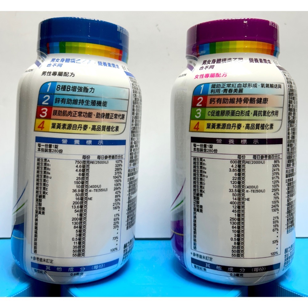 Costco好市多 善存 男性/女性 綜合維他命 280粒/盒  vitamins-細節圖3
