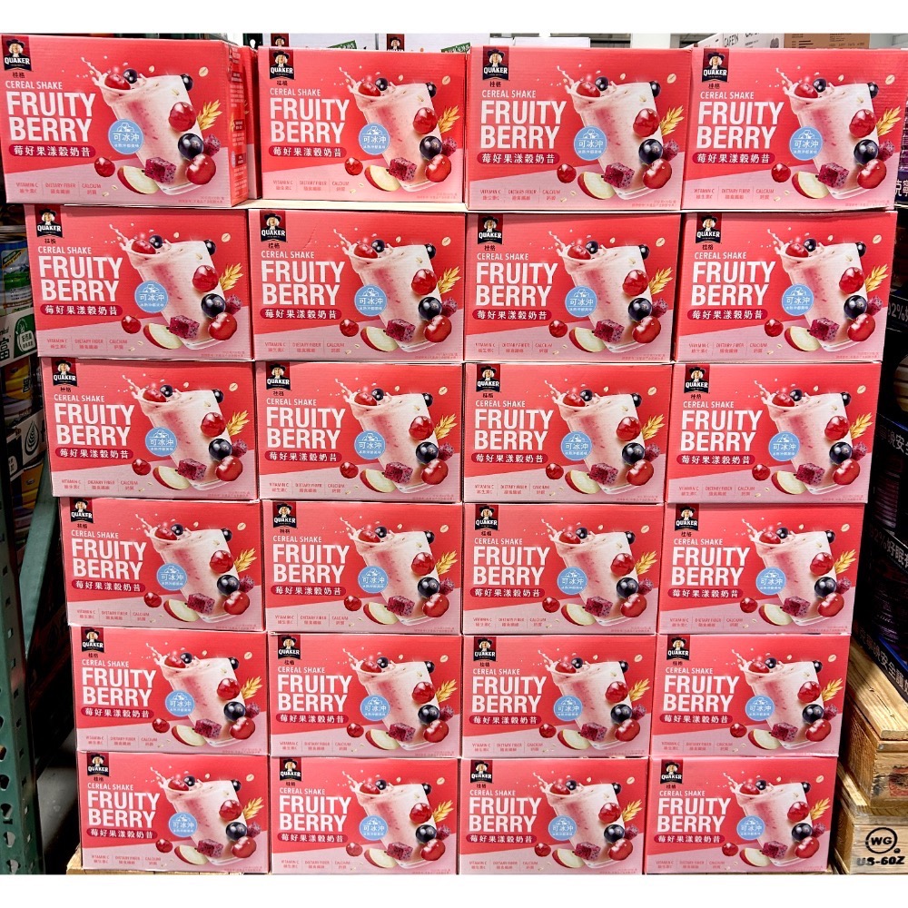 Costco好市多 QUAKER 桂格 莓好果漾沖泡榖奶昔 30公克 X 36包 cereal berry 可冰沖-細節圖4