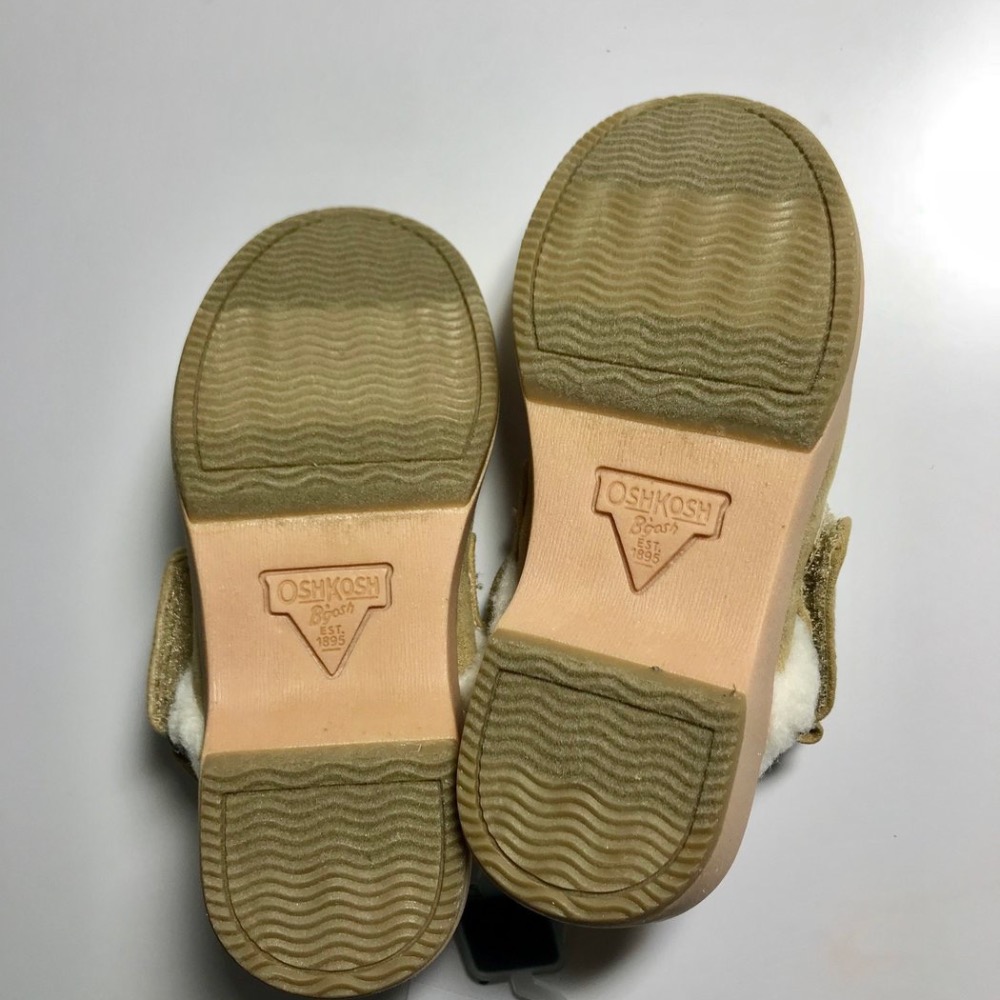 全新正品現貨OshKosh淺褐色雪帕絨保暖輕便鞋拖鞋涼鞋 9號-細節圖4