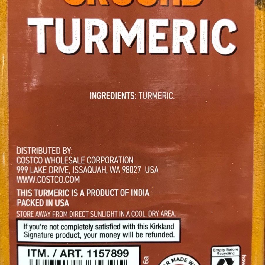 Costco好市多 KIRKLAND 科克蘭薑黃粉 12oz/340g ground turmeric-細節圖3