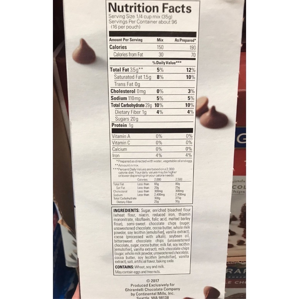 Costco好市多 GHIRARDELLI 巧克力布朗尼預拌粉 3.4kg  鷹牌 brownie mix-細節圖3