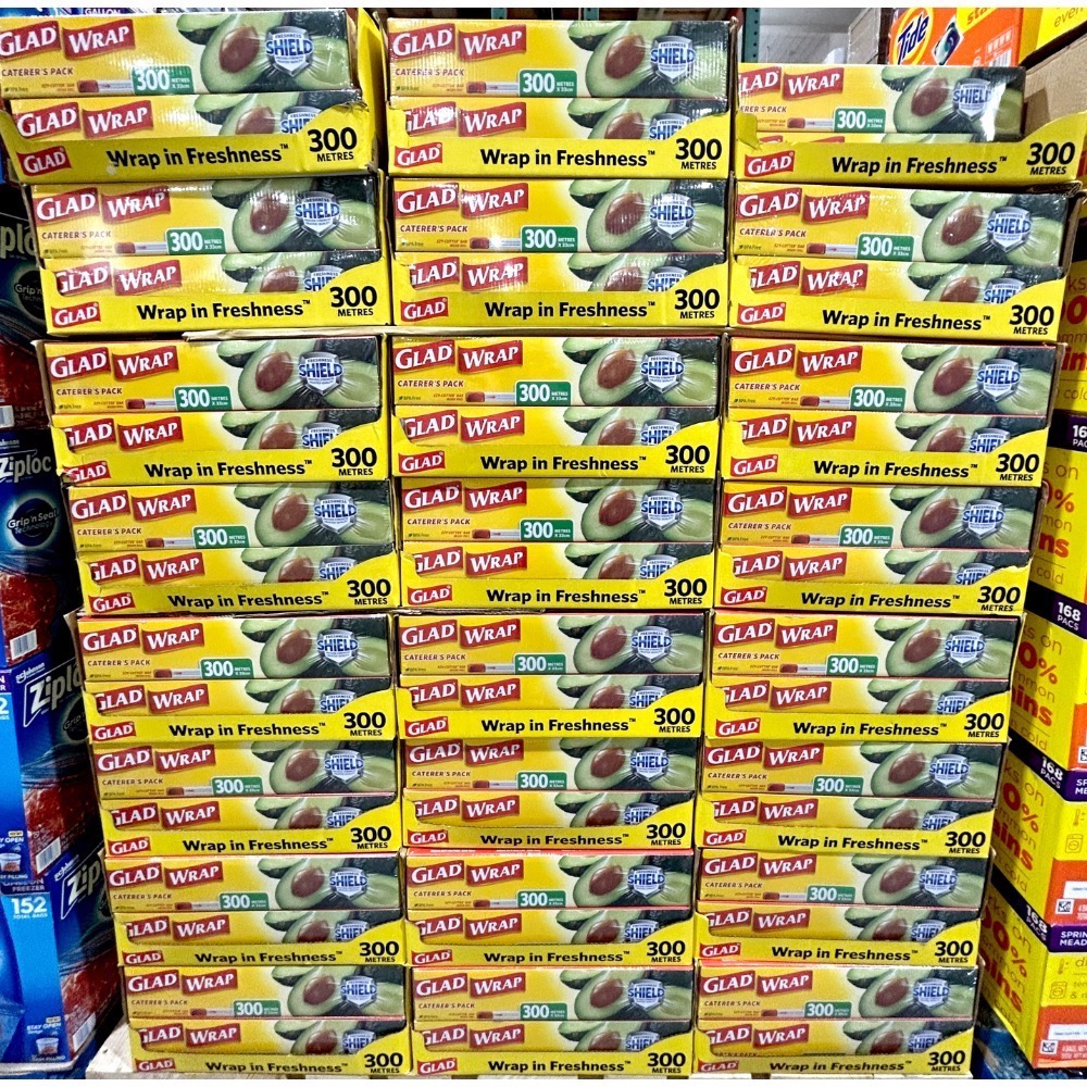 Costco好市多 GLAD PE 保鮮膜 300公尺 X33公分 X2入 Glad press’n seal wrap-細節圖7
