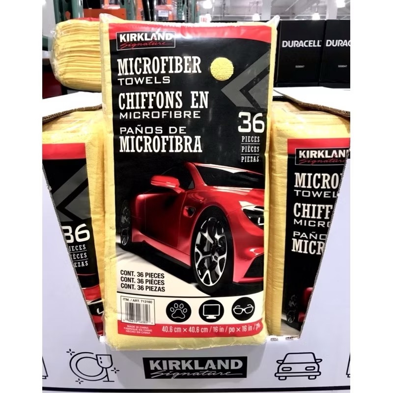 Costco好市多 KIRKLAND 科克蘭 超細纖維擦拭布 36入 40x40cm 擦車布 抹布 擦玻璃 擦鏡布-細節圖5
