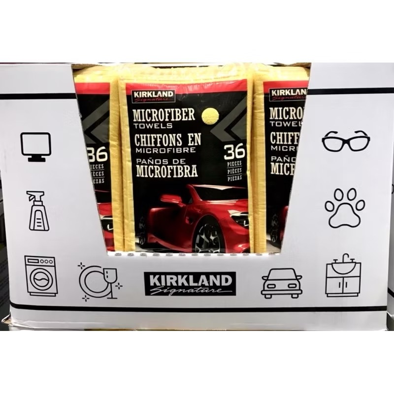 Costco好市多 KIRKLAND 科克蘭 超細纖維擦拭布 36入 40x40cm 擦車布 抹布 擦玻璃 擦鏡布-細節圖8