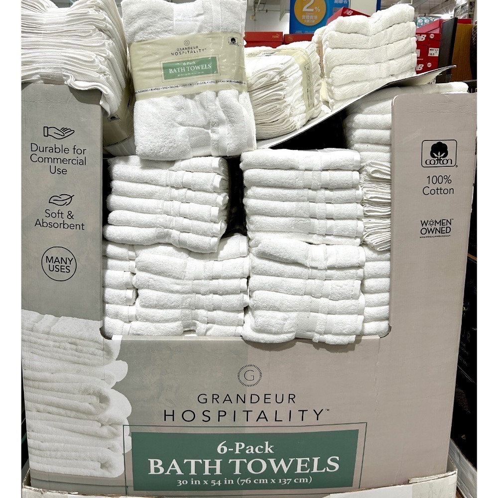 Costco好市多 Grandeur 雙股紗純棉商用浴巾 76公分 X 137公分 bath towel cotton-細節圖4