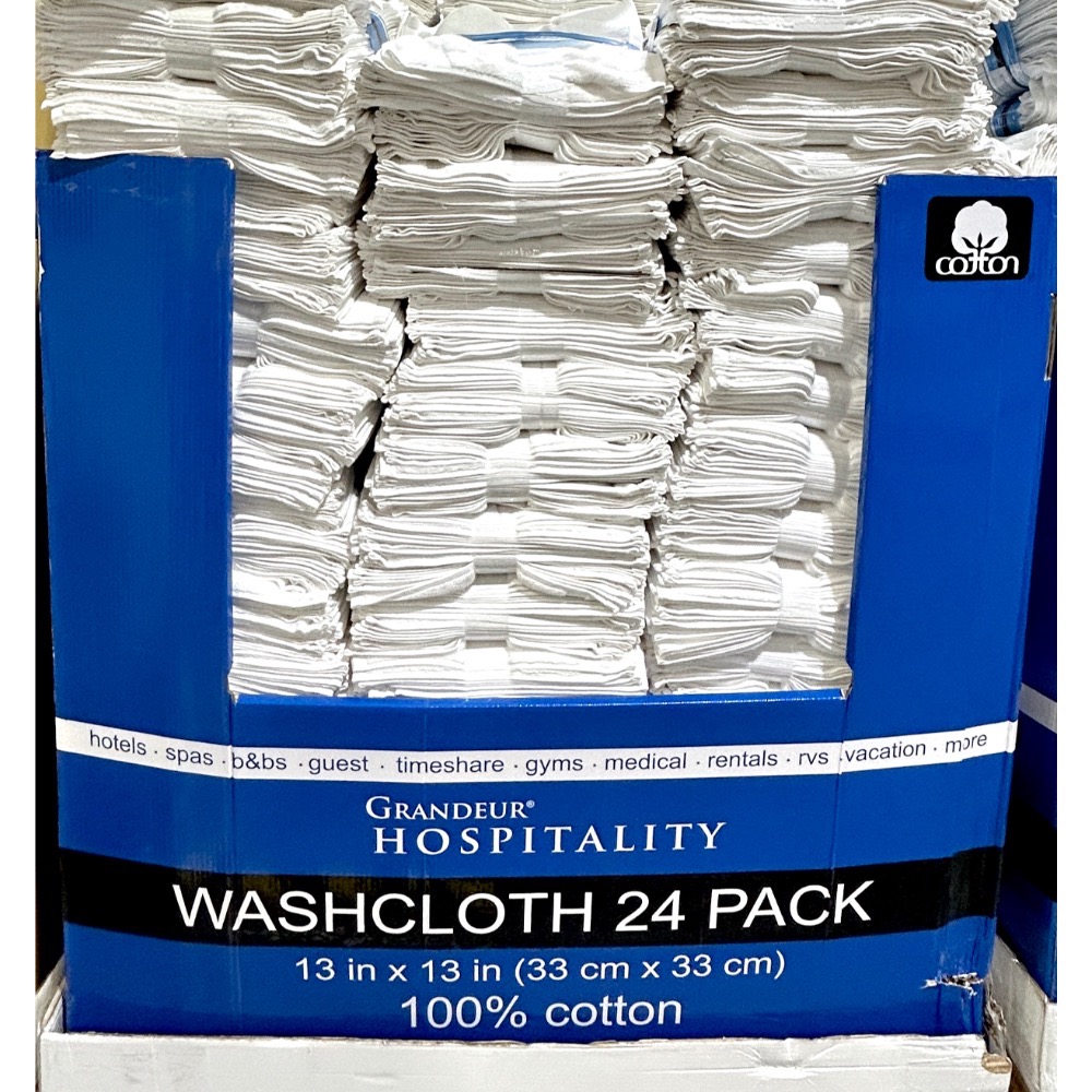 Costco好市多 Grandeur 商用純棉方巾33公分X33公分 Commercial Washcloth-細節圖4