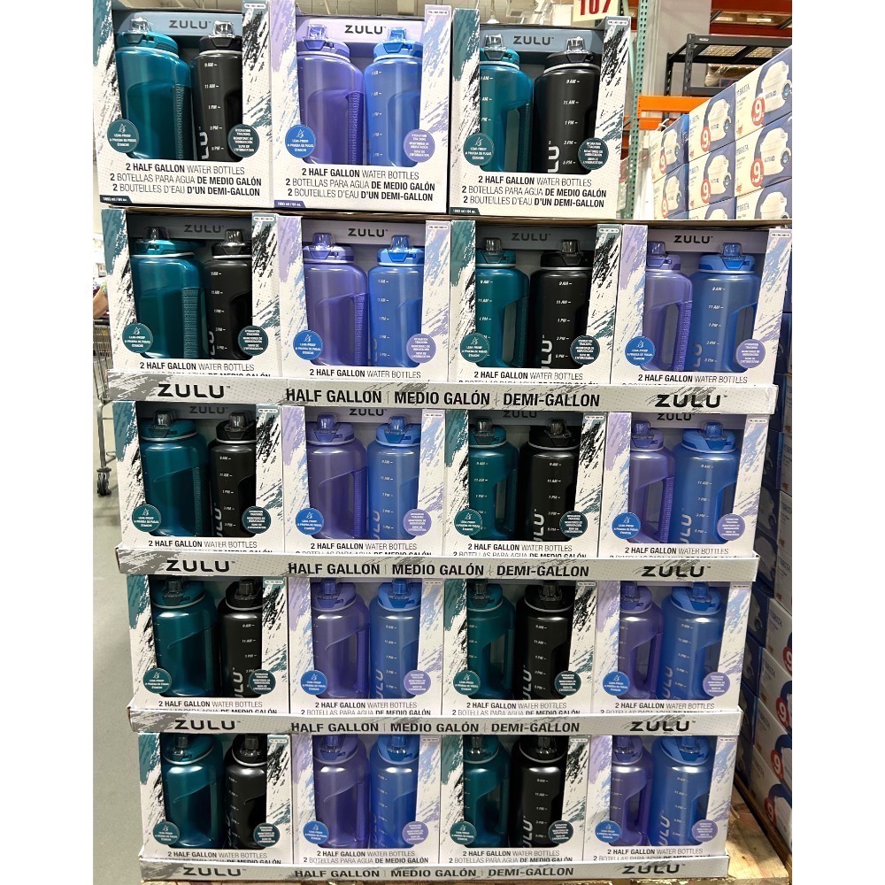 Costco好市多 Zulu 大容量水壺 1864毫升 X 2件組 Half Gallon Water Bottle-細節圖8