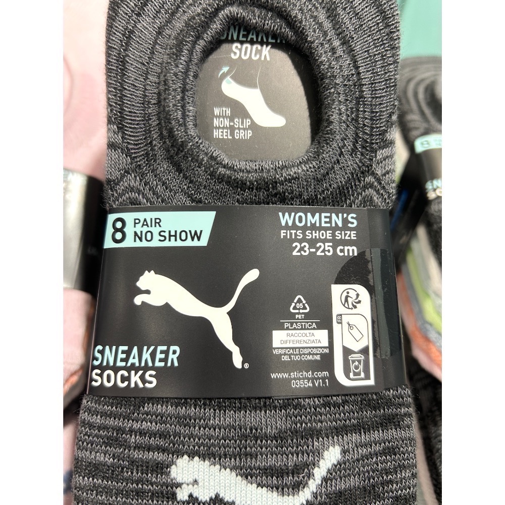 ￼Costco好市多 Puma 女踝襪 八雙入 單一尺寸 船型襪 women’s sneaker liner socks-細節圖4