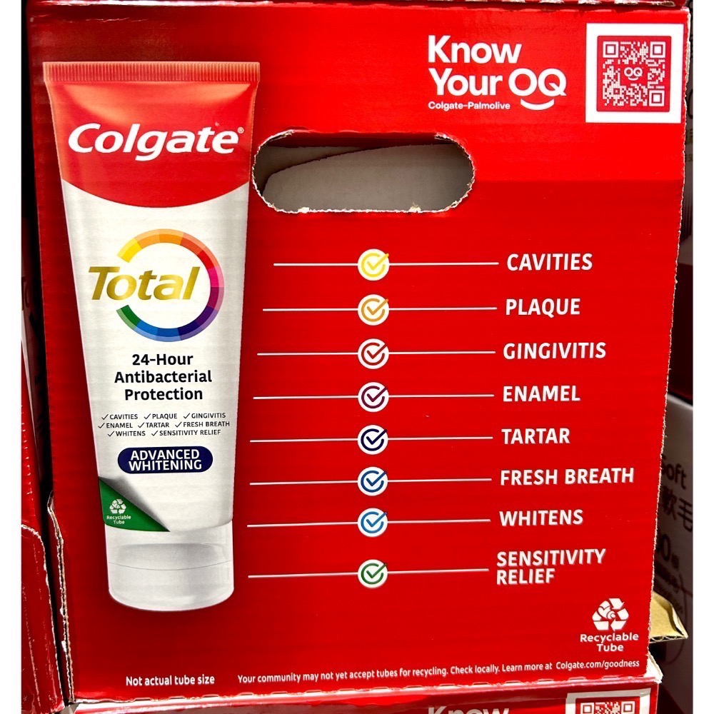 ￼Costco好市多 Colgate 高露潔 全效潔白牙膏 181公克x5入  whitening-細節圖4