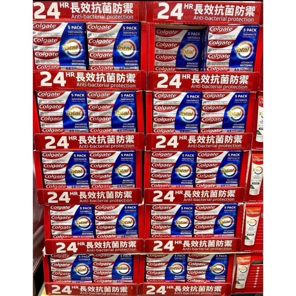 ￼Costco好市多 Colgate 高露潔 全效潔白牙膏 181公克x5入-細節圖7