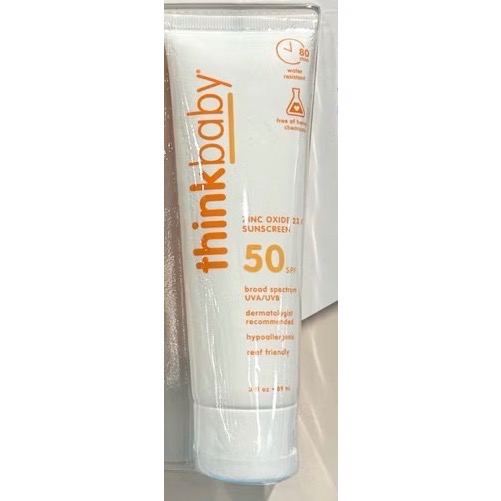 Costco好市多 THINKBABY 新寶貝純物理防曬霜 SPF50 89ml x2條 星寶貝 兒童防曬霜-規格圖6