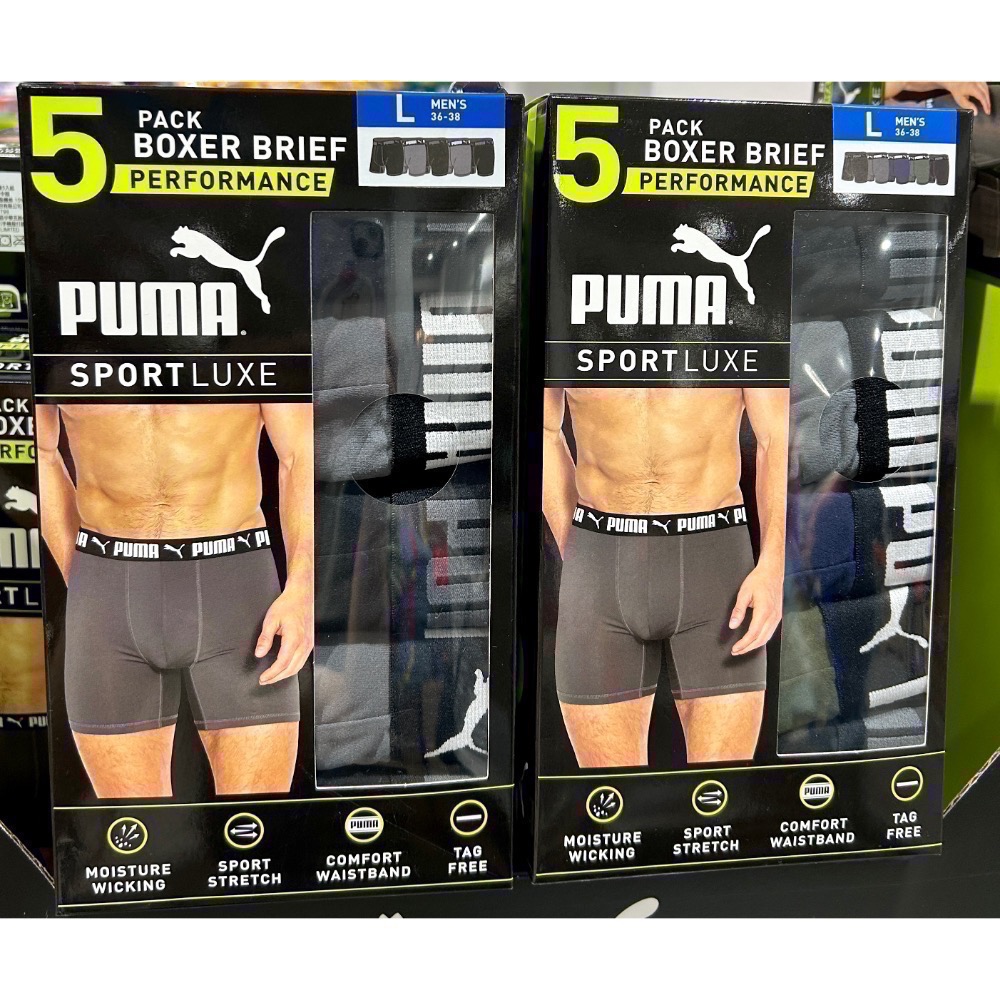 Costco好市多 PUMA 男內褲五入組 美國尺寸 S～XL 內褲 stretch boxer brief-細節圖5