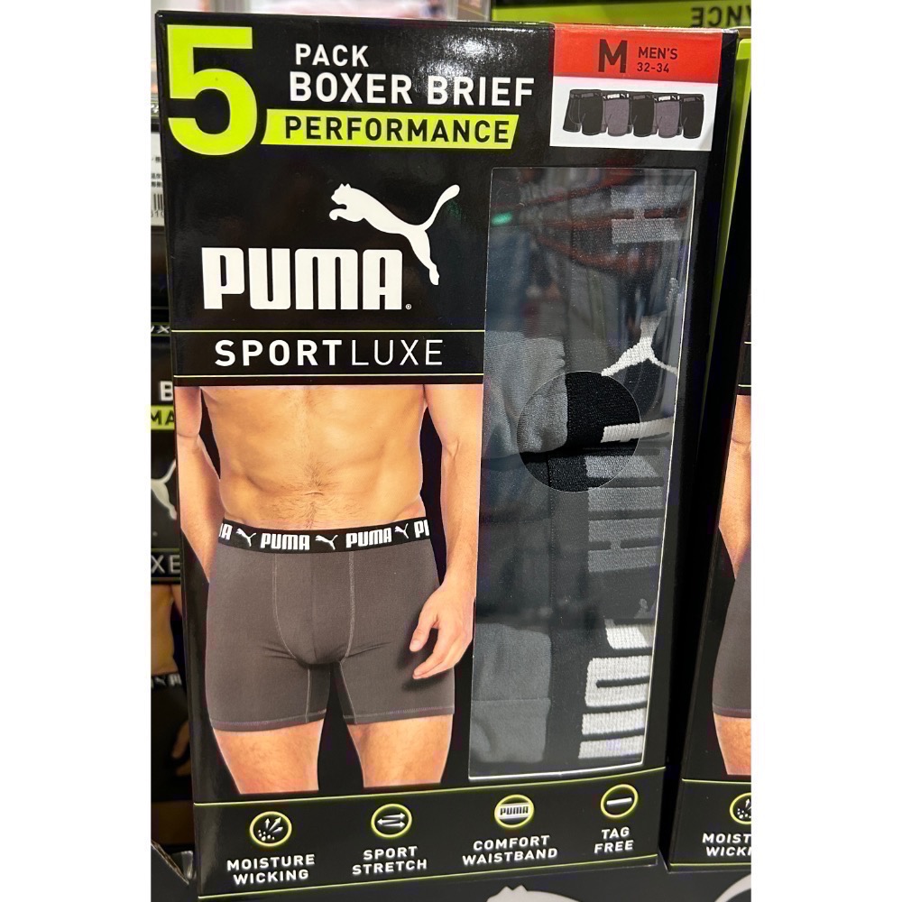 Costco好市多 PUMA 男內褲五入組 美國尺寸 S～XL 內褲 stretch boxer brief-規格圖7